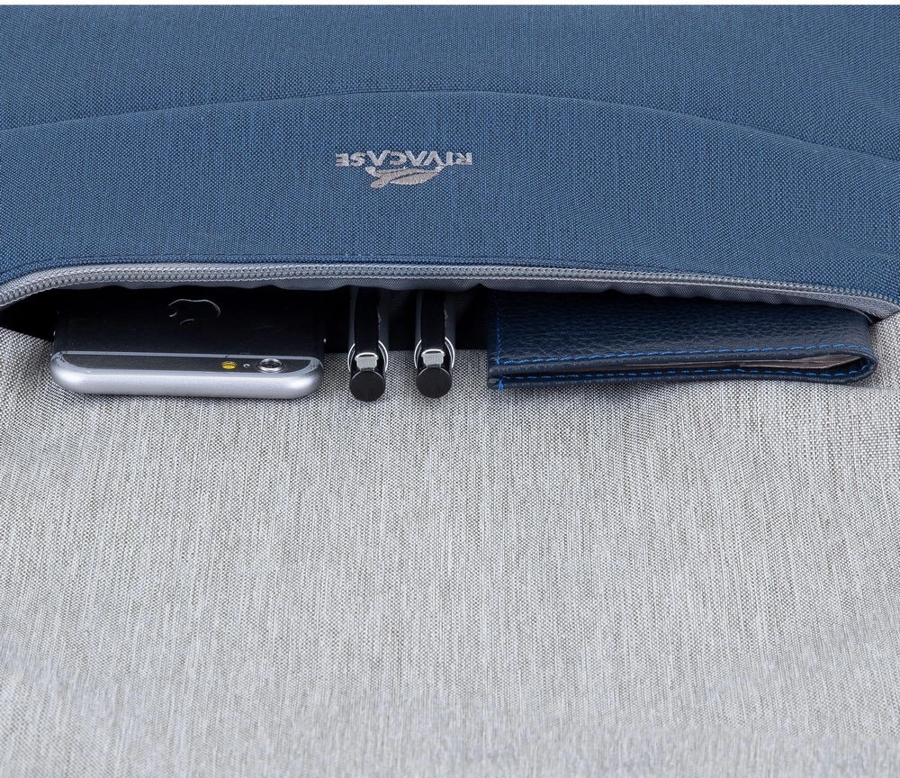 Рюкзак для ноутбука 17.3" Riva 7567 серый/темно-синий полиэстер (7567 GREY/DARK BLUE)