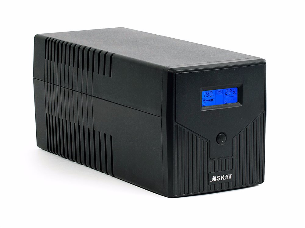 456 Источник бесперебойного питания SKAT-UPS 1000/600 (SKAT-UPS 1000-LI-2x7) ИБП 220В 600Вт 2 АКБ 7Ач внутр. меандр. стаб-я напр-я