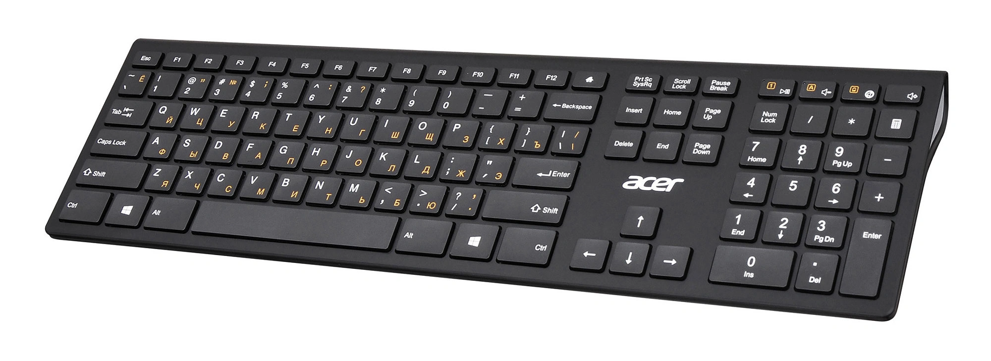 Клавиатура + мышь Acer OKR030 клав:черный мышь:черный USB беспроводная slim Multimedia (ZL.KBDEE.005)
