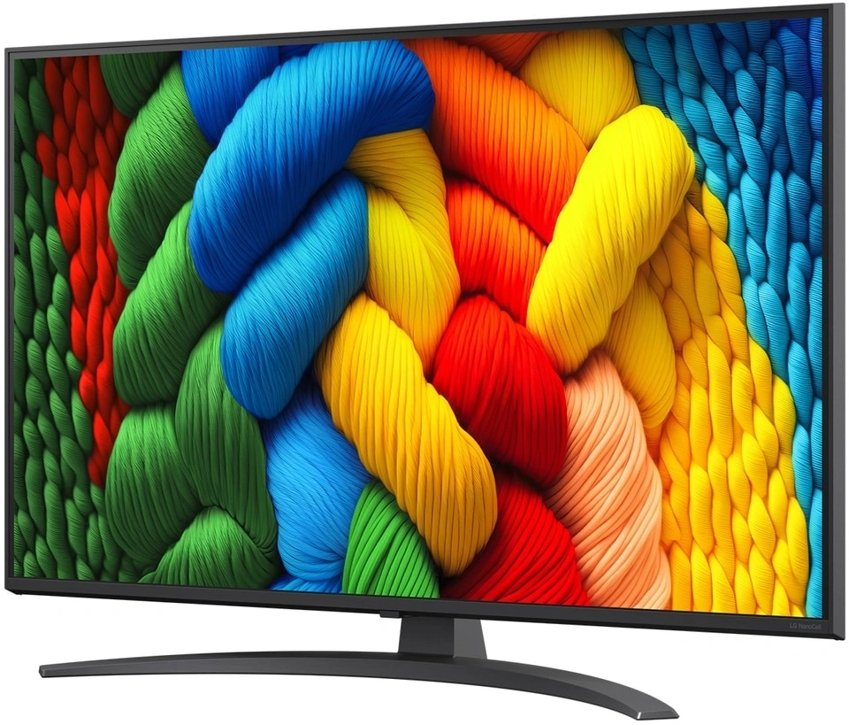 Телевизор LED LG 43" 43NANO81A6A.ARUG черный 4K Ultra HD 60Hz DVB-T DVB-T2 DVB-C DVB-S DVB-S2 USB WiFi Smart TV