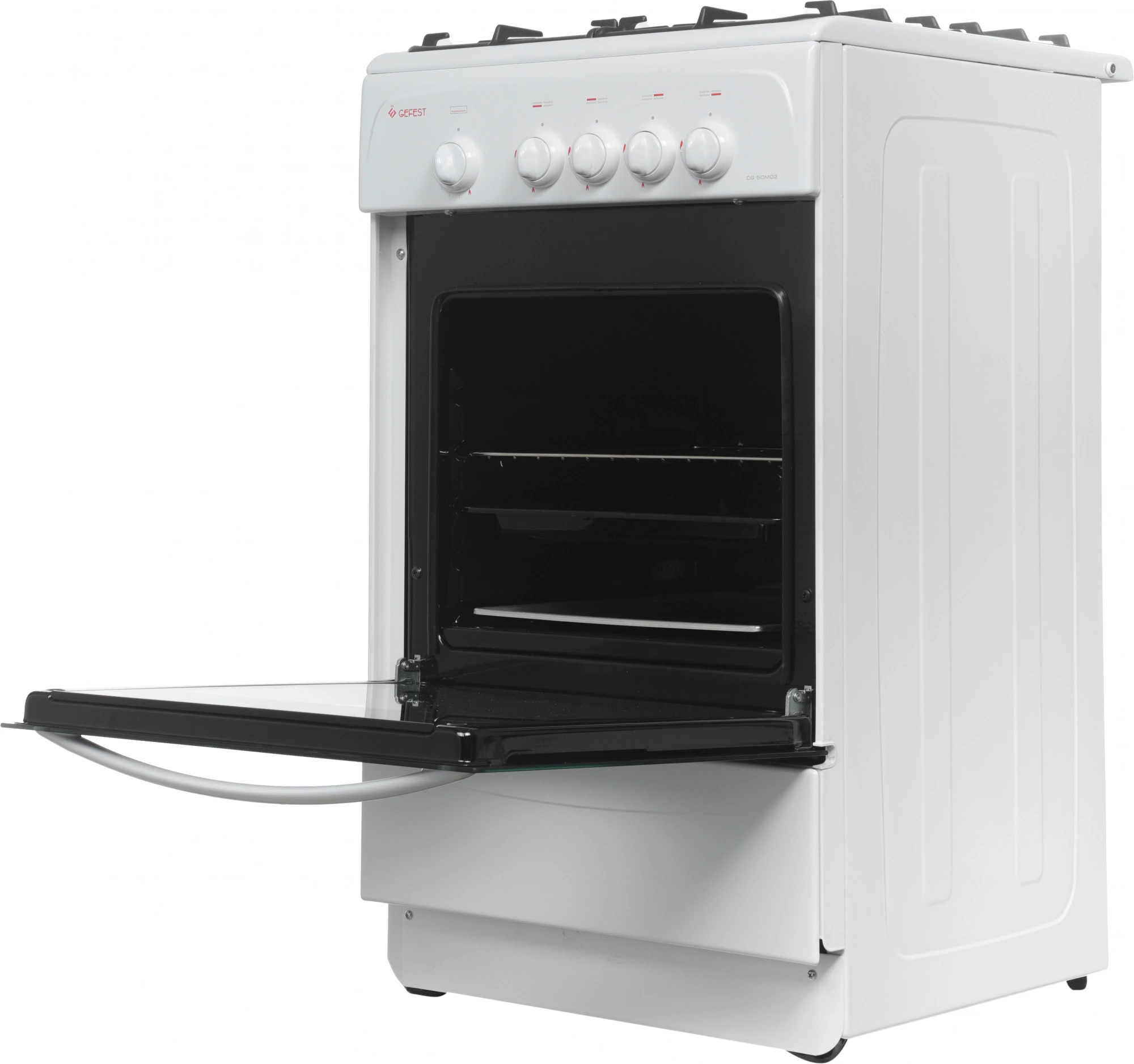 Плита Газовая Gefest CG 50М02 К73 белый (без крышки) реш.чугун