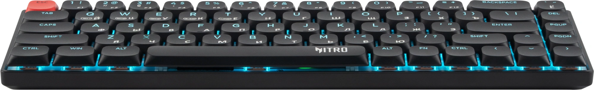 Клавиатура Acer Nitro OKR400 механическая черный USB беспроводная BT/Radio Multimedia for gamer LED (ZL.KBDEE.01A) кабель 1.5м