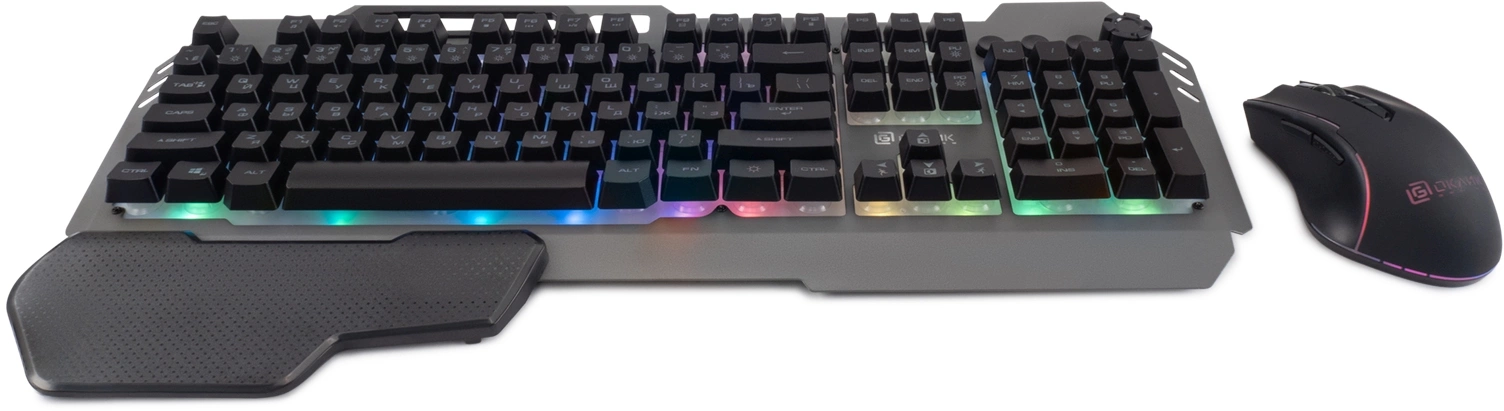 Клавиатура + мышь Оклик 700GMK клав:черный мышь:черный USB Multimedia LED (1533156)