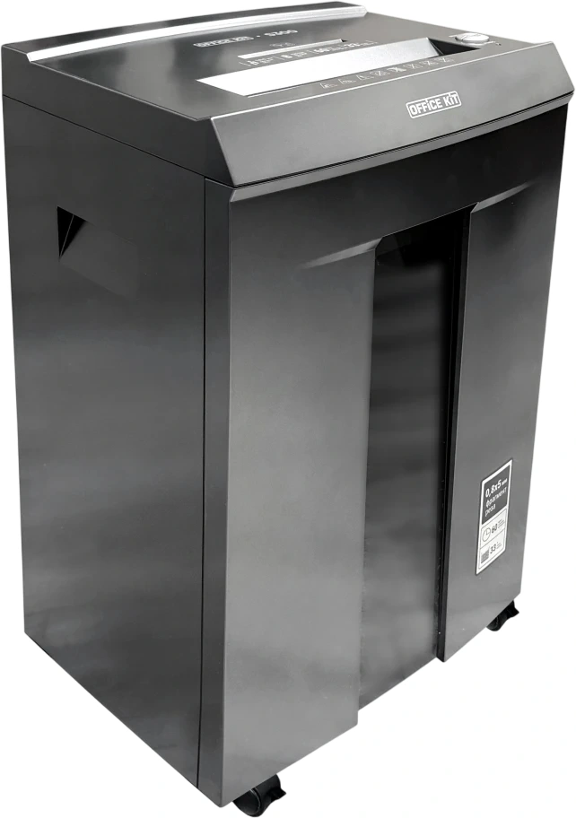 Шредер Office Kit S300 0,8x5 черный (секр.P-7) фрагменты 8лист. 33лтр. пл.карты CD