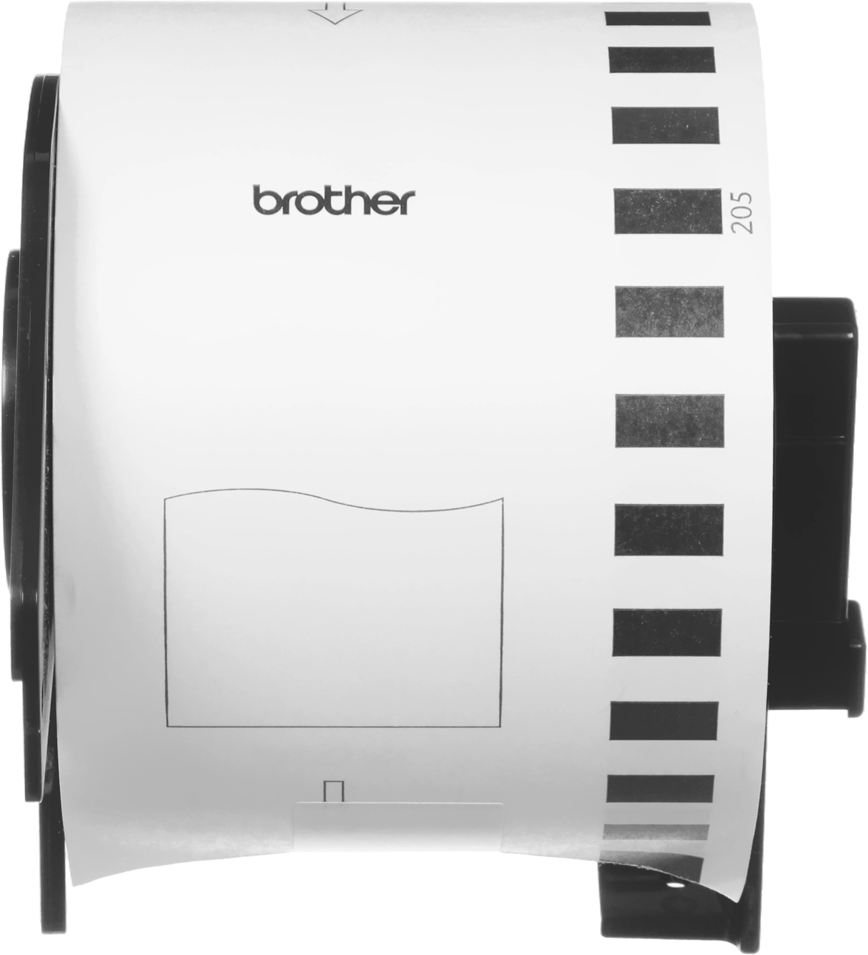 Картридж ленточный Brother DK22205 черный на белом 62x30.48 для Brother QL-570