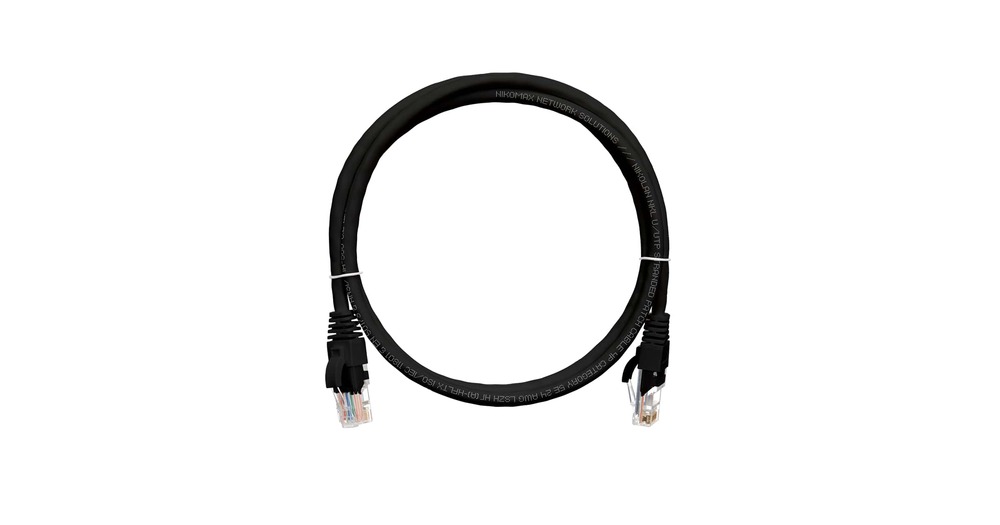 NMC-PC4UD55B-050-BK - Коммутационный шнур NIKOMAX U/UTP 4 пары, Кат.5е (Класс D), многожильный, медный, 24AWG (7х0,205мм), LSZH нг(А)-HFLTx, черный, 5м