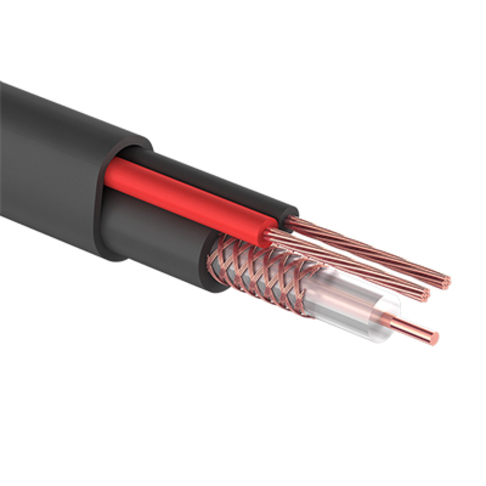 01-4215 - Кабель КВК-П-2 +2x0,50 мм² (Cu/CCA) (96) черный (бухта 200 м) PROconnect