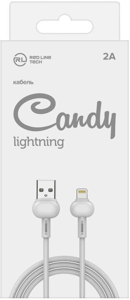 Кабель Redline Candy УТ000021988 USB (m)-Lightning (m) 1м белый