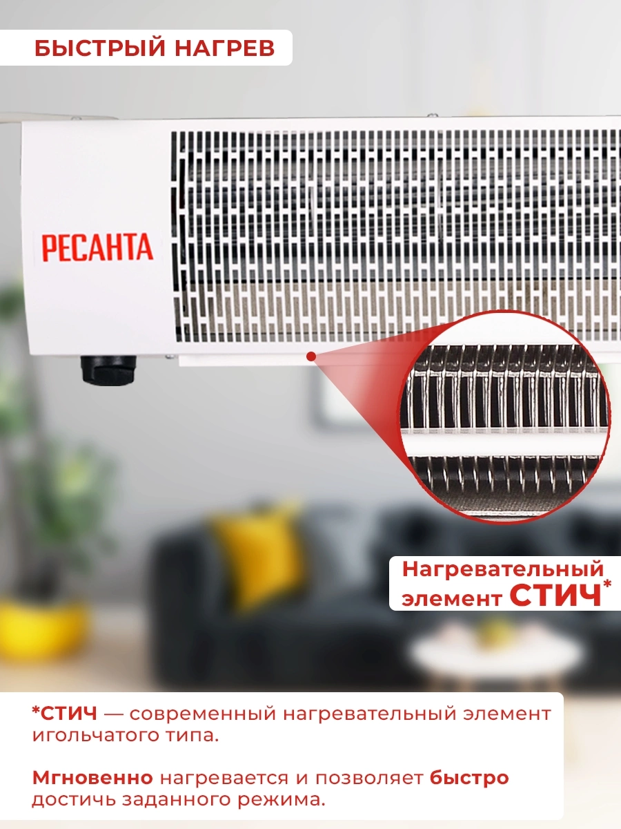 Тепловая завеса Ресанта ТЗ-3С 3кВт белый