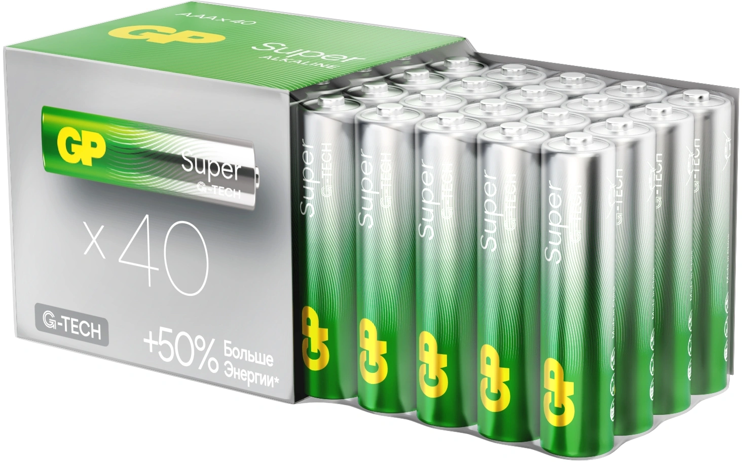 Батарея GP Super Alkaline 24AA21-2CRSWC40 AAA (40шт) спайка