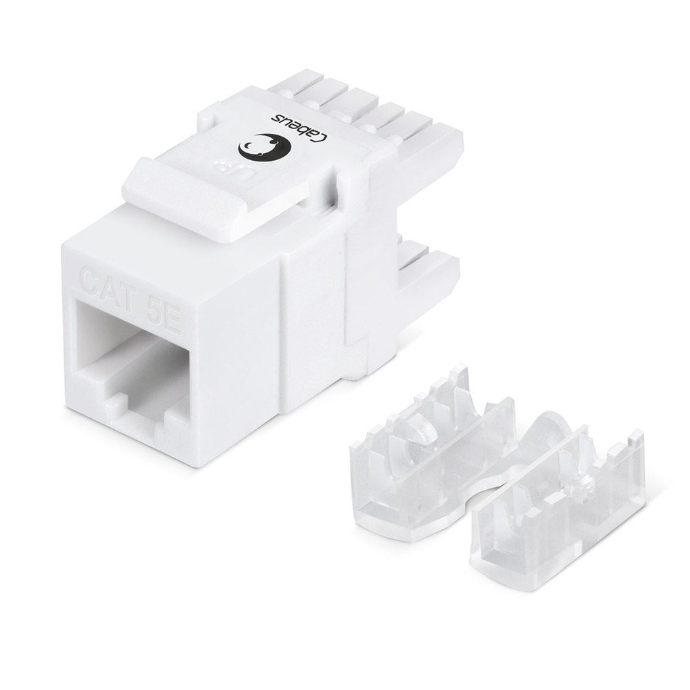 Cabeus KJ-RJ45-Cat.5e-180 - Вставка Keystone Jack RJ-45(8P8C), 180 градусов, категория 5e, Dual IDC