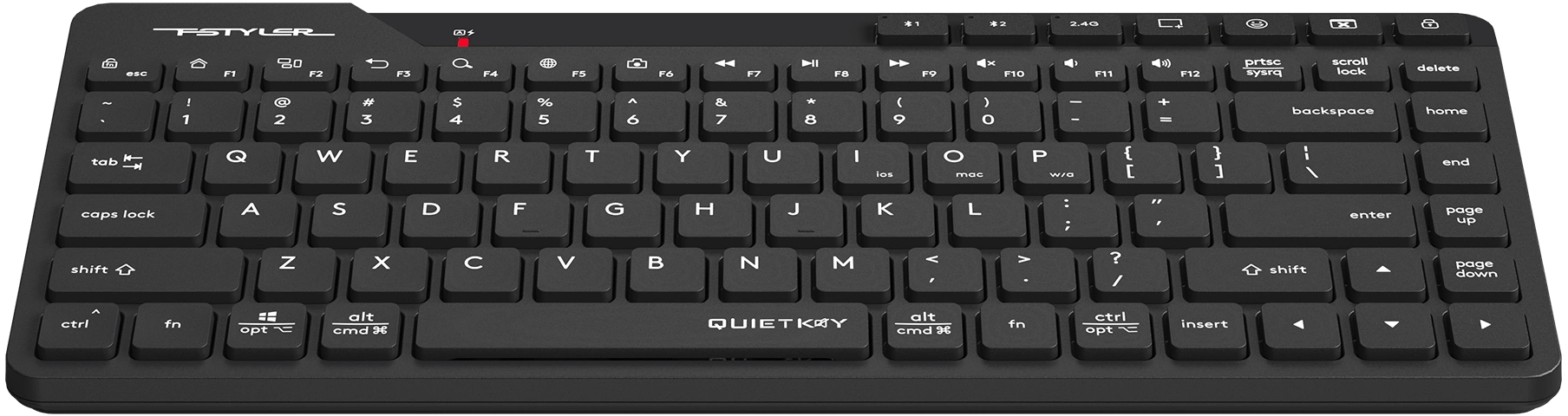 Клавиатура A4Tech FBK26C AS черный USB беспроводная BT/Radio slim Multimedia