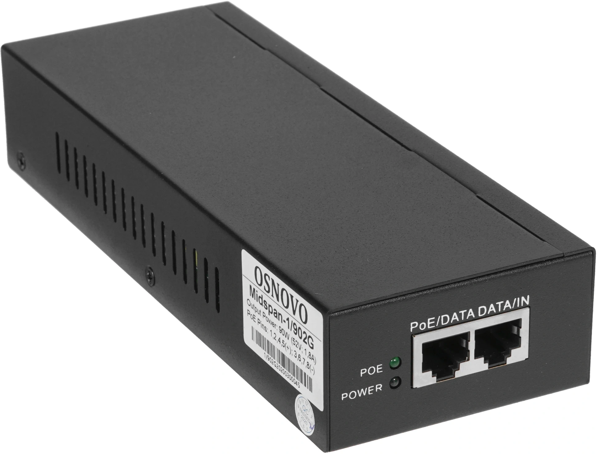 Инжектор PoE Osnovo Midspan-1/902G 100-240В(АС)