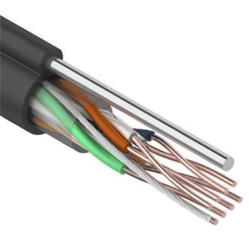 01-0046 - Кабель REXANT UTP 4 х 2 х 0,50 мм, cat 5e, наружный (OUTDOOR) + ТРОС*1 (бухта 305м)