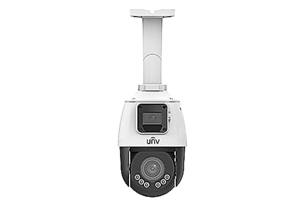 IPC9312LFW-AF28-2X4 - Сдвоенная видеокамера IP Мини-PTZ, 2 x 1/2.8", 2 x 2 Мп КМОП @ 25 к/с, ИК-подсветка до 10м (обзорная камера), ИК-подсветка до 50м (поворотная камера), подсветка видимого спектра до 10м.(поворотная камера), LightHunter 0.002 Лк @F1.6,