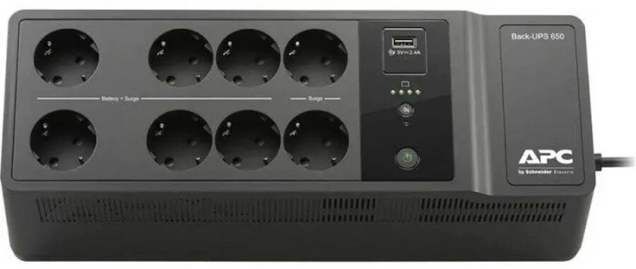 Источник бесперебойного питания APC Back-UPS BE650G2-GR 400Вт 650ВА черный