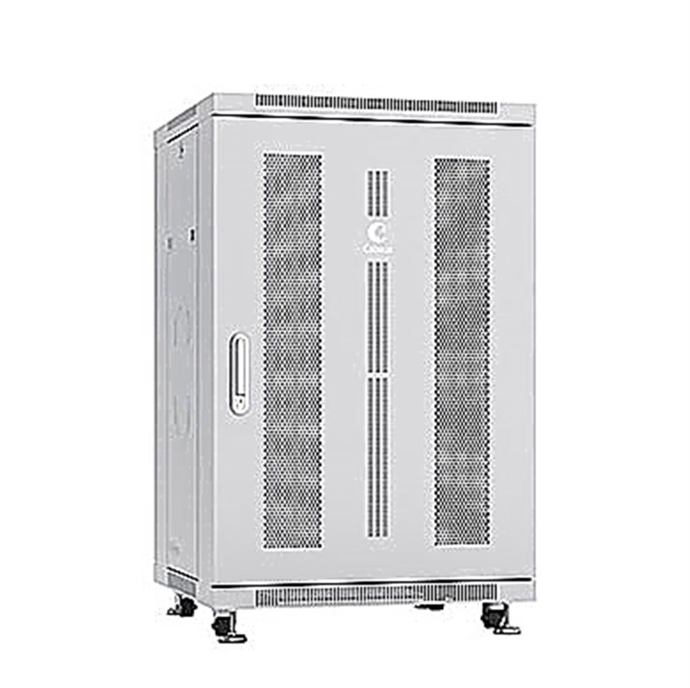 Cabeus ND-05C-18U60/80 -  Шкаф монтажный телекоммуникационный 19" напольный для распределительного и серверного оборудования 18U 600x800x988mm (ШхГхВ) передняя и задняя перфорированные двери, ручка с замком, цвет серый (RAL 7035)