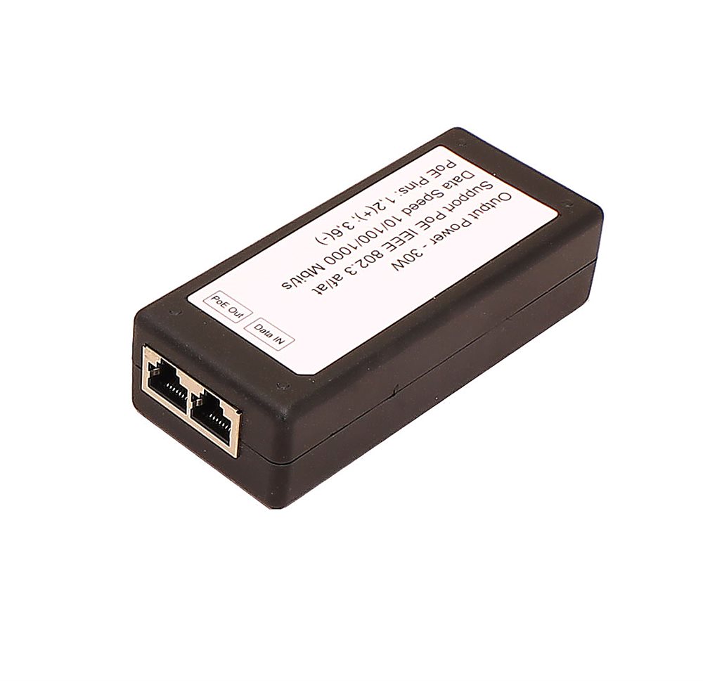 NS-PI-1G-30 - PoE-инжектор NST Gigabit Ethernet на 1 порт, мощностью до 30W. Соответствует стандартам PoE IEEE 802.3af/at. (конт. 1,2(+); 3,6(-)). Автоматическое определение PoE устройств. Мощность PoE - до 30W