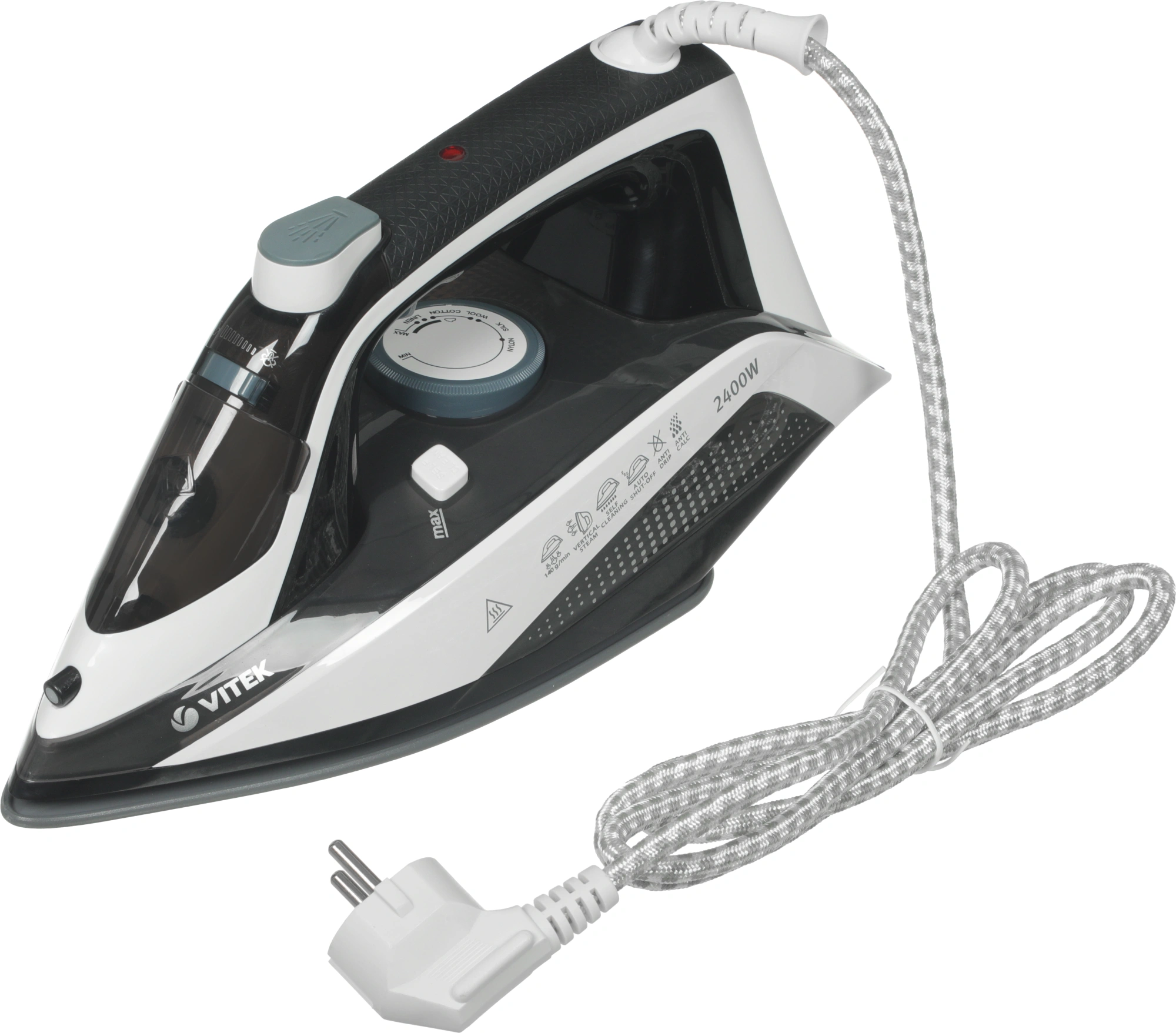 Утюг Vitek VT-8313 2400Вт белый/черный