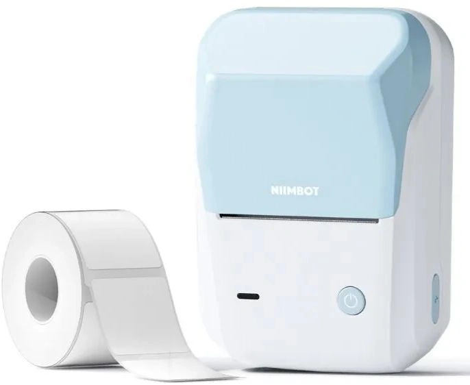 Термопринтер Niimbot B1 (1746797) 203dpi 50мм/с/USB/BT для печ.этик. голубой
