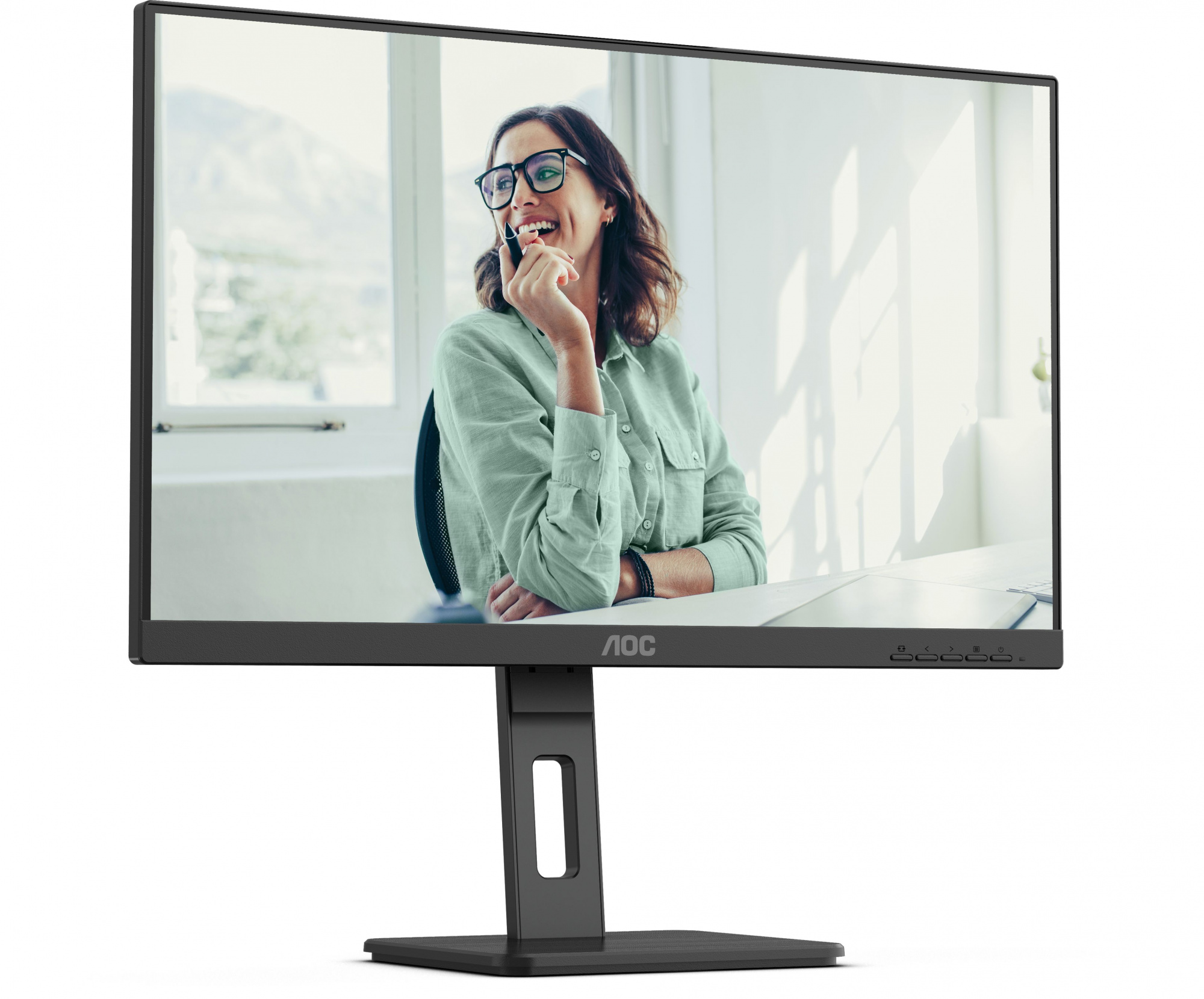 Монитор AOC 27" Pro Q27P3CV черный IPS LED 4ms 16:9 HDMI M/M матовая HAS Piv 1000:1 350cd 178гр/178гр 2560x1440 75Hz DP QHD USB 6.81кг