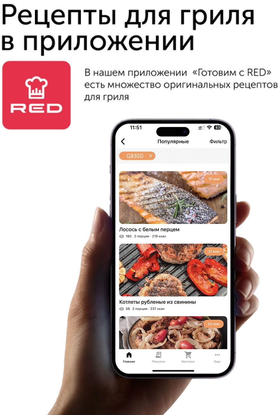 Электрогриль Red Solution G830D 2000Вт черный