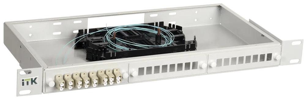 FOBX24-1U-4LCUD04 - Кросс укомплектованный 1U ITK: LC (duplex) 4шт;  (OM4)