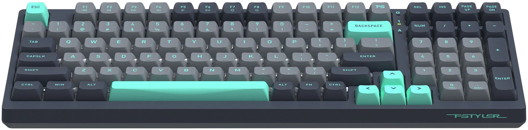 Клавиатура A4Tech FS300 механическая черный/серый USB for gamer LED (FS300 PANDA ROCK) кабель 1.8м