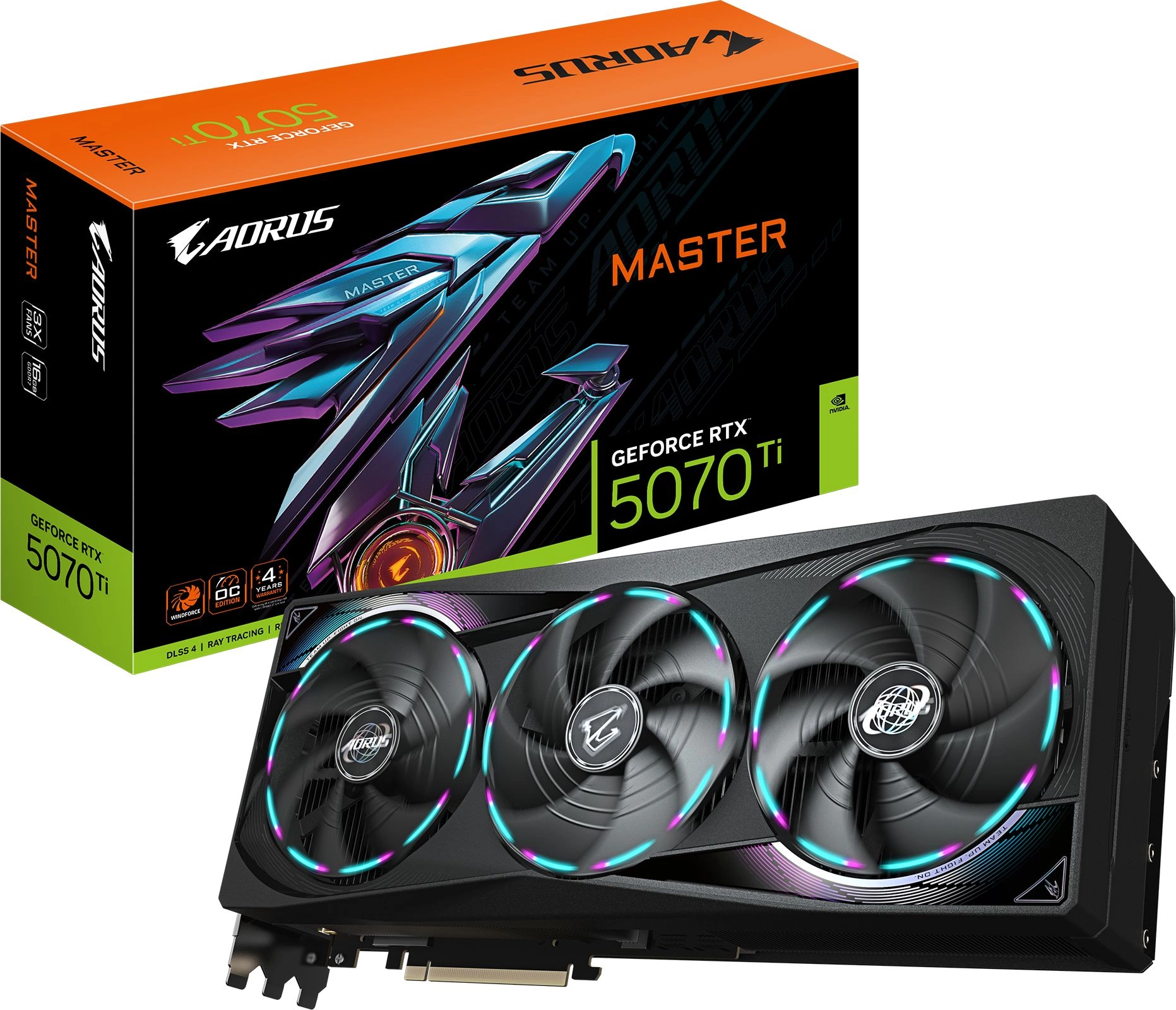 Видеокарта Gigabyte PCI-E 5.0 GV-N507TAORUS M-16GD 1.0 NVIDIA GeForce RTX 5070TI 16Gb 256bit GDDR7 2670/28000 HDMIx1 DPx3 HDCP Ret