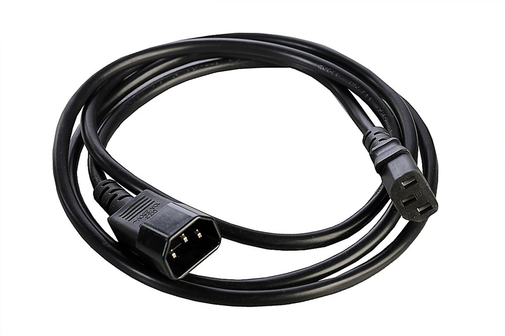 R-10-Cord-C13-C14-3 - Шнур питания с заземлением IEC 60320 C13/IEC 60320 C14, 10 А / 250 В (3 × 1,0), длина 3 м