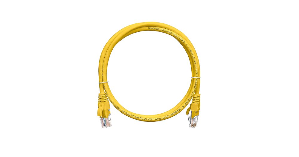 NMC-PC4UD55B-030-C-YL - Коммутационный шнур NIKOMAX U/UTP 4 пары, Кат.5е (Класс D), многожильный, медный, 24AWG (7х0,205мм), LSZH нг(А)-HFLTx, желтый, 3м