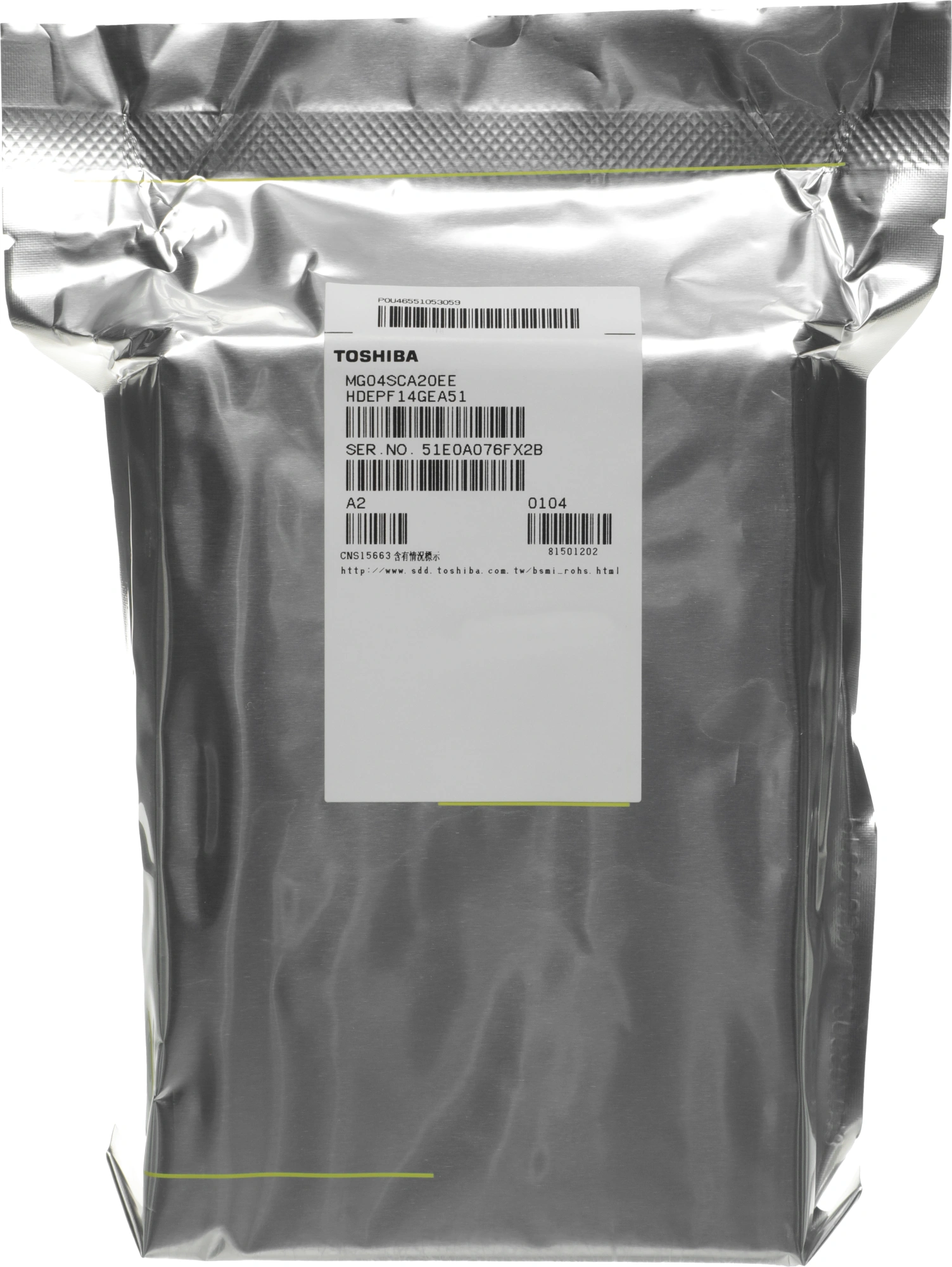 Жесткий диск Toshiba SAS 3.0 2Tb MG04SCA20EE Server Enterprise Capacity (7200rpm) 128Mb 3.5"
