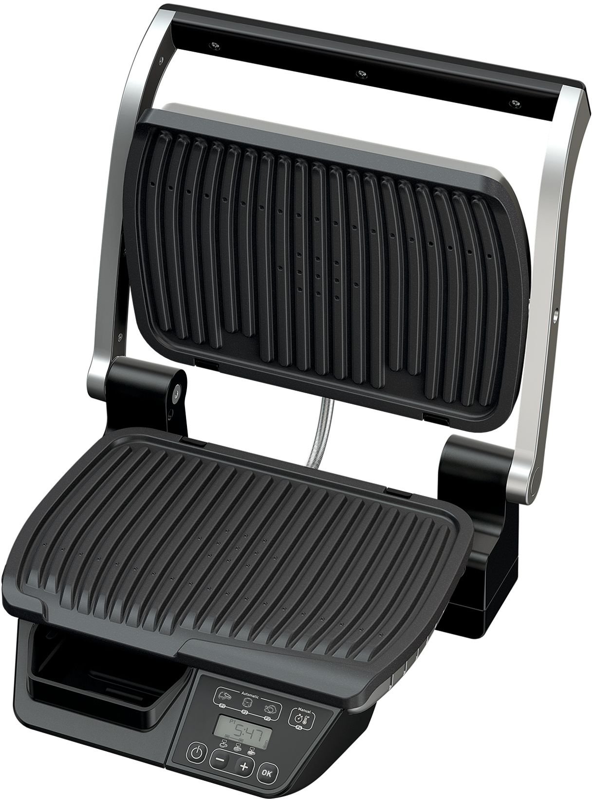 Электрогриль Tefal Optigrill GC740B30 2000Вт серебристый/черный