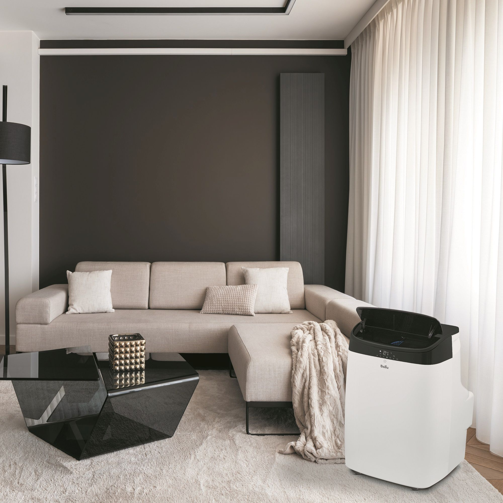 Кондиционер мобильный Ballu Smart Wind BPAC-09 SW/N1 белый площ.24м2