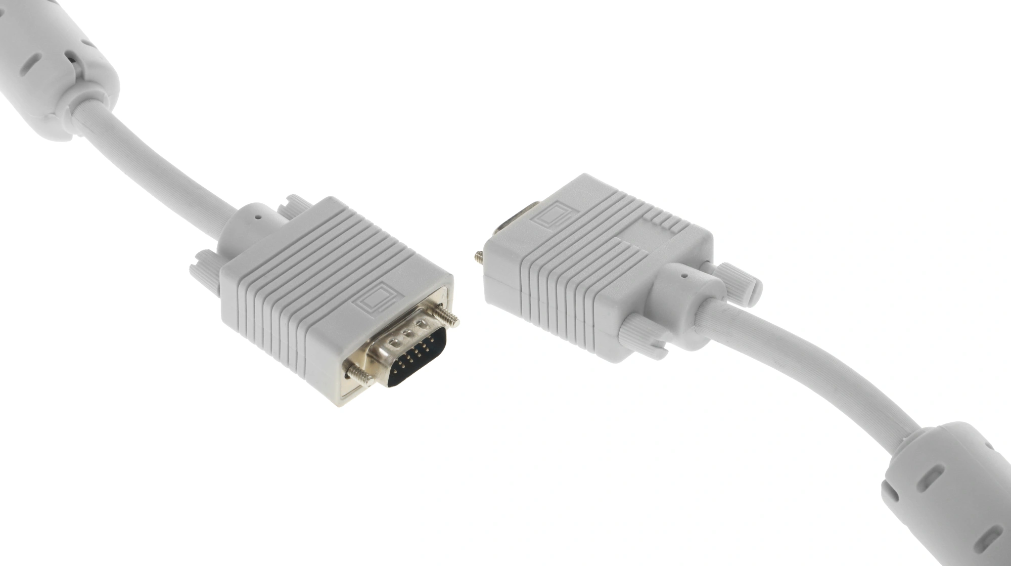 Кабель-удлинитель Buro CAB015S-06 VGA (m) VGA (f) 1.8м феррит.кольца серый