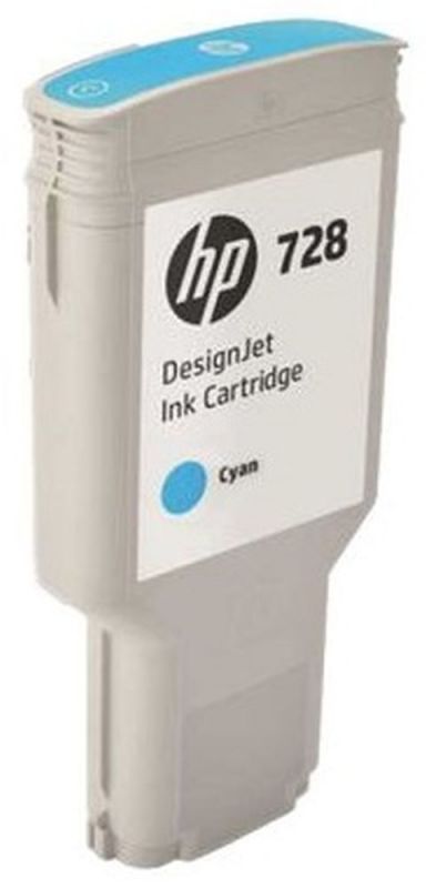 Картридж струйный HP 728 F9K17A голубой (300мл) для HP DJ T730/T830 без чипа