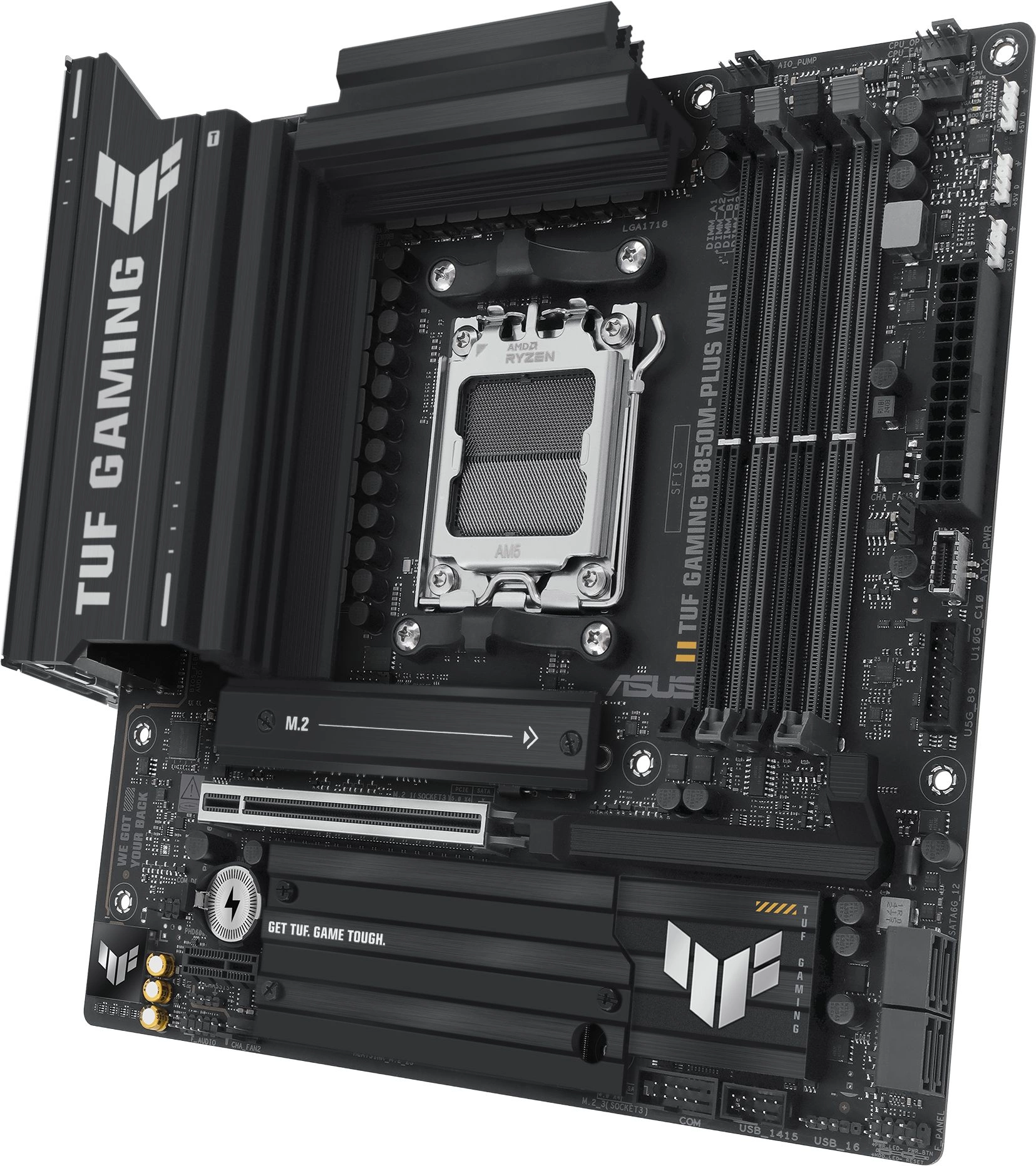 Материнская плата Asus TUF GAMING B850M-PLUS WIFI Socket AM5 AMD B850 4xDDR5 mATX AC`97 8ch(7.1) 2.5Gg RAID+HDMI+DP