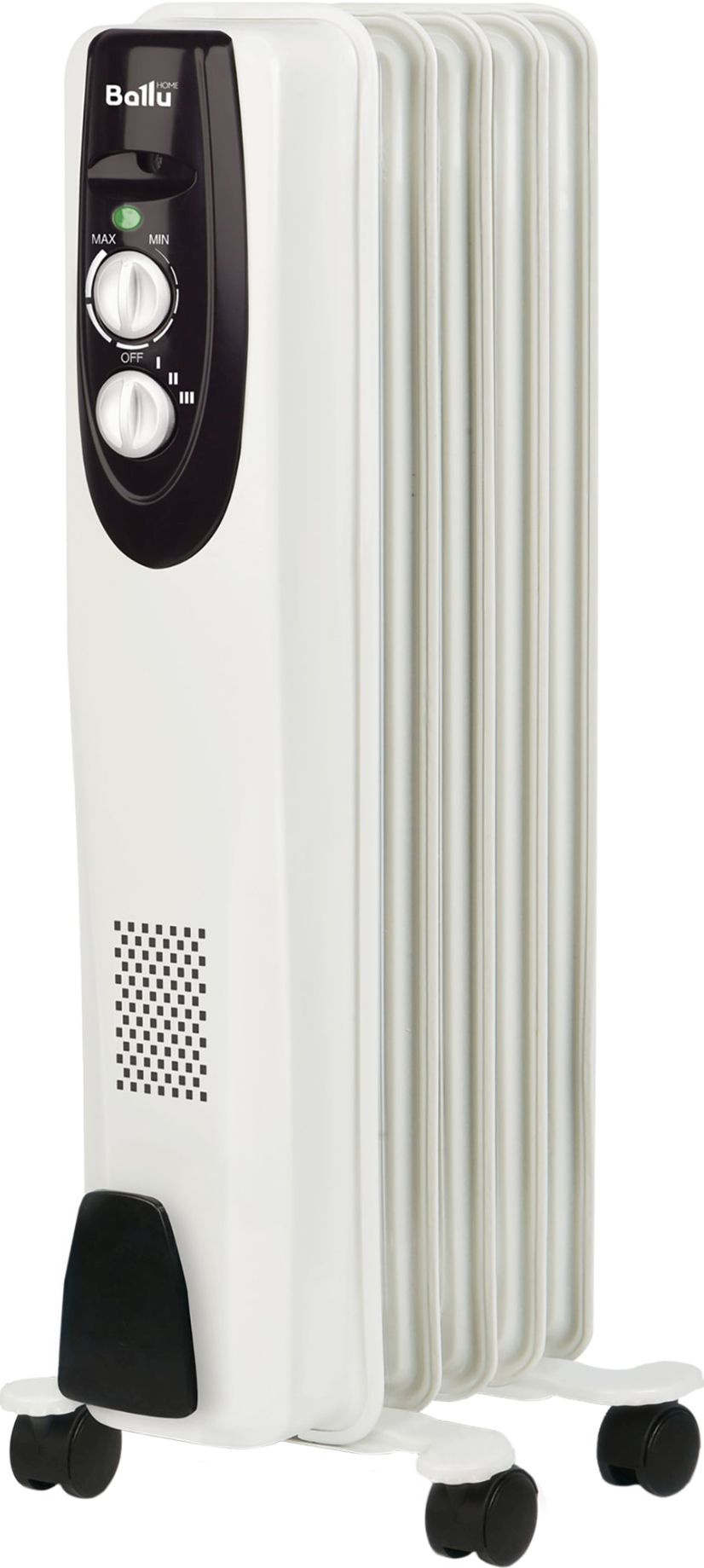 Радиатор масляный Ballu Classic BOH/CL-05WRN 1000Вт белый/черный