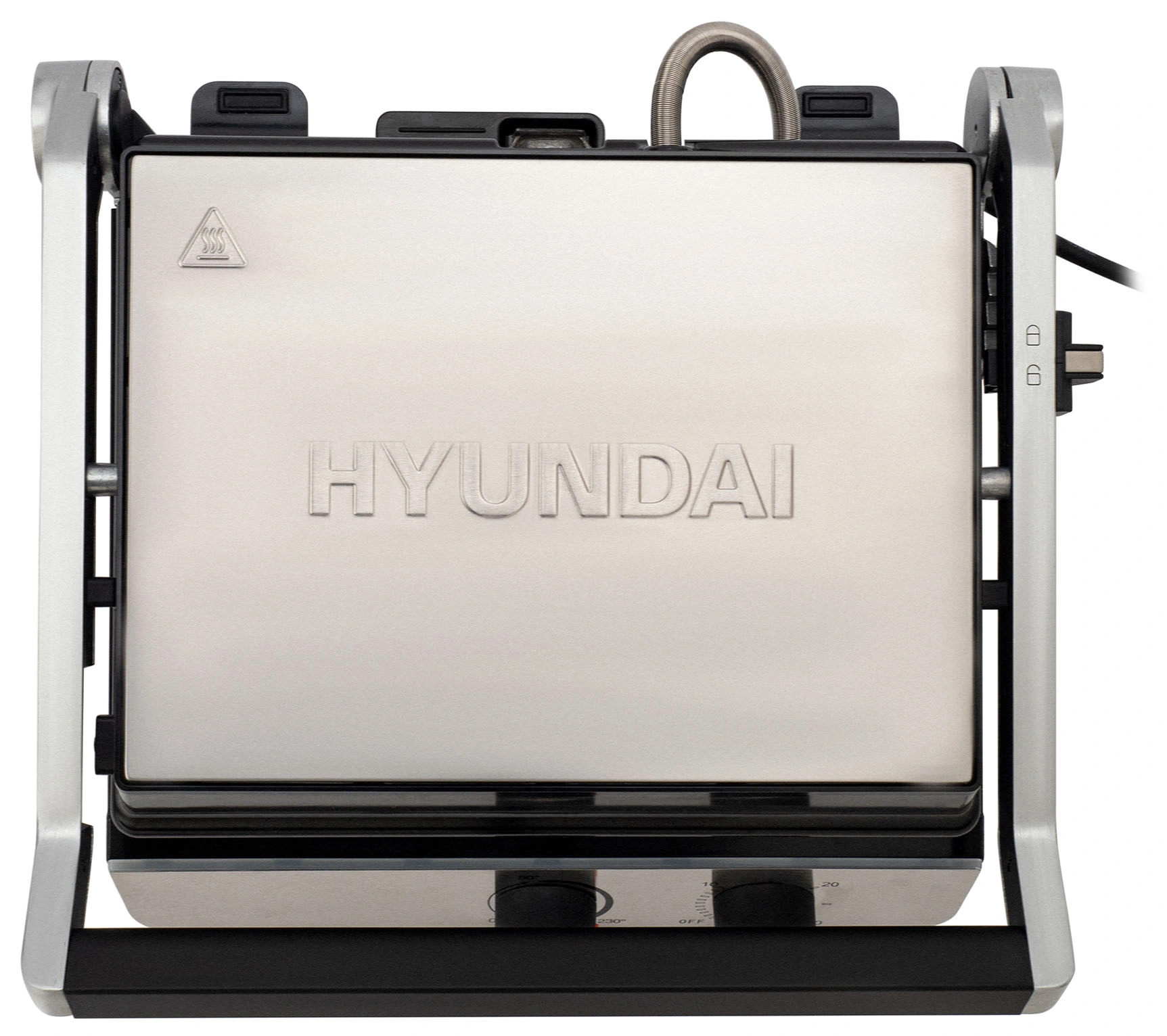 Электрогриль Hyundai HYG-5047 2200Вт серебристый/черный