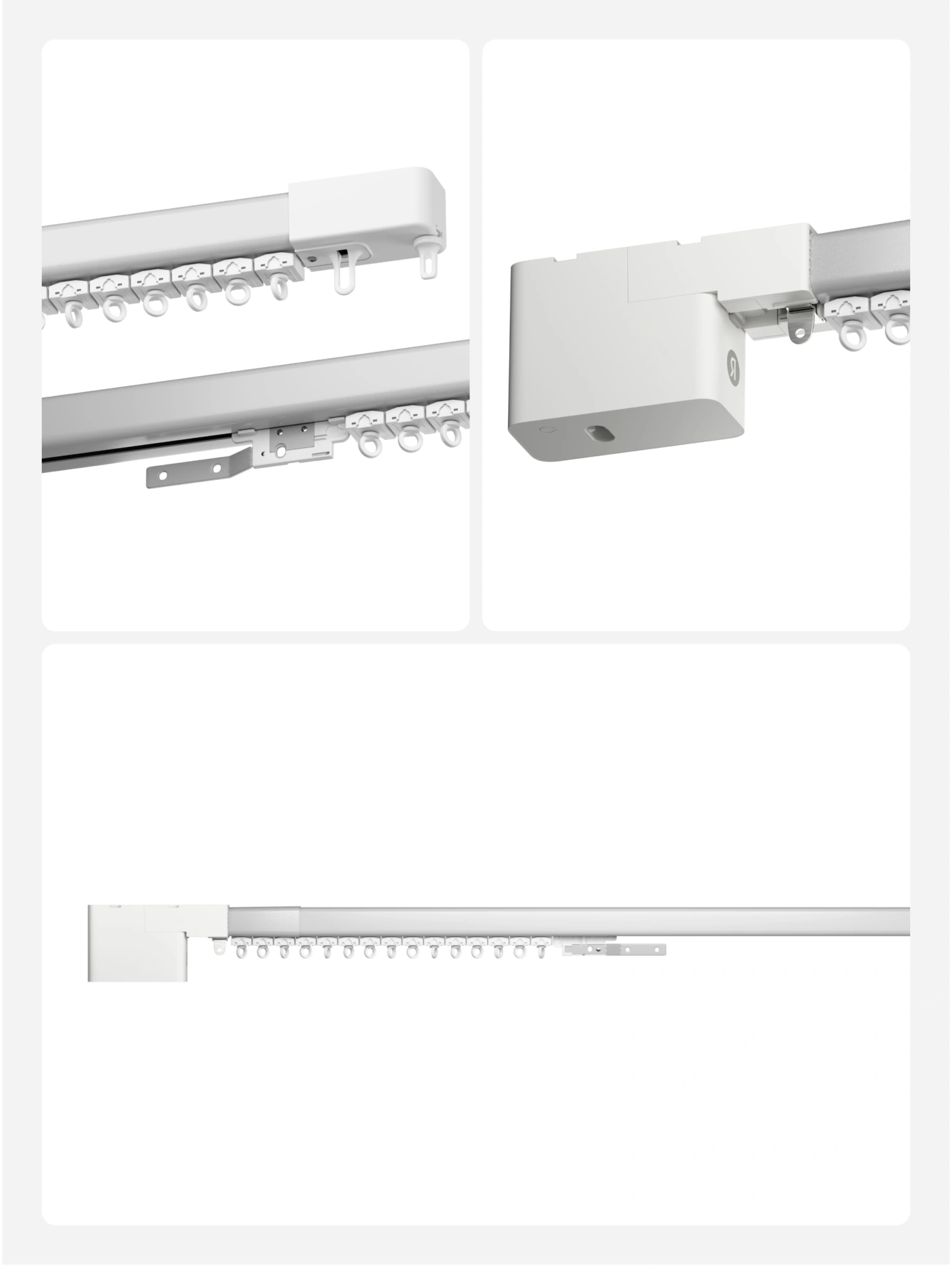 Умный карниз Yandex YNDX-00591 выдвижение гориз. белый