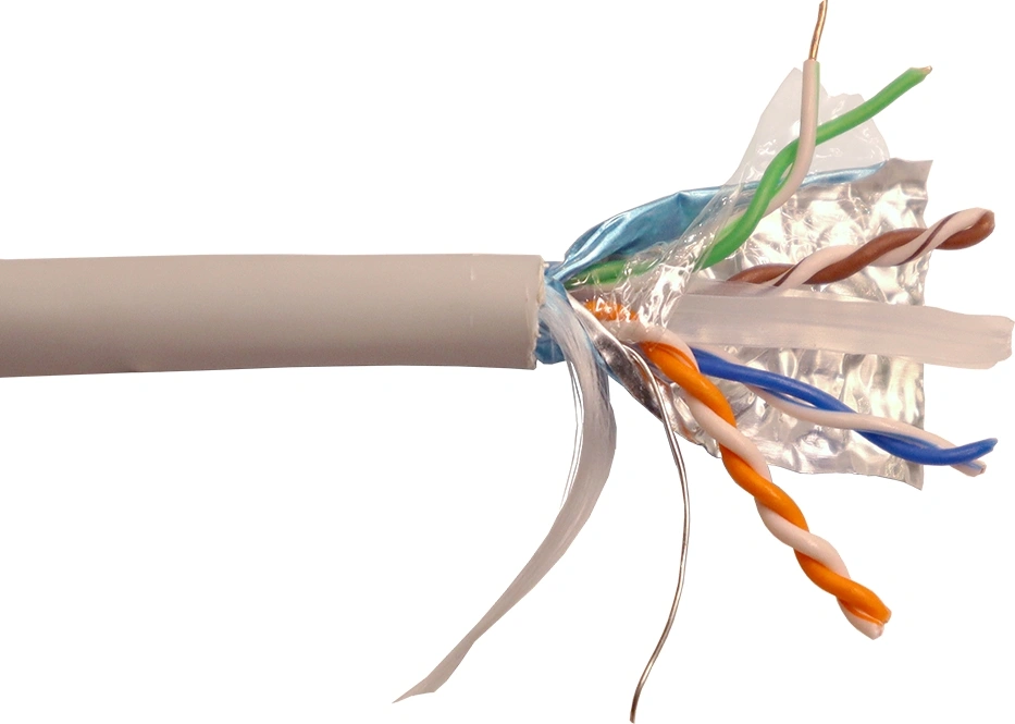 Кабель информационный Lanmaster LAN-6AFTP-HFLT-GY кат.6A FTP 4 пары 23AWG LSZH внутренний 305м серый
