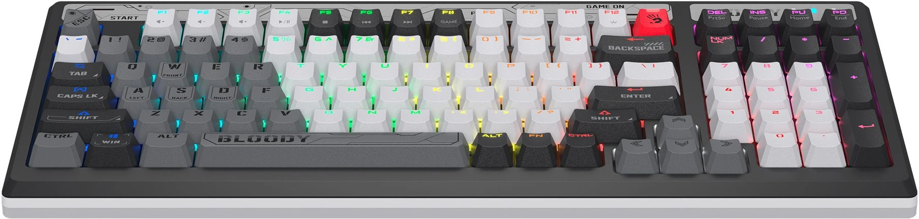 Клавиатура A4Tech B950 механическая серый USB for gamer LED кабель 1.8м