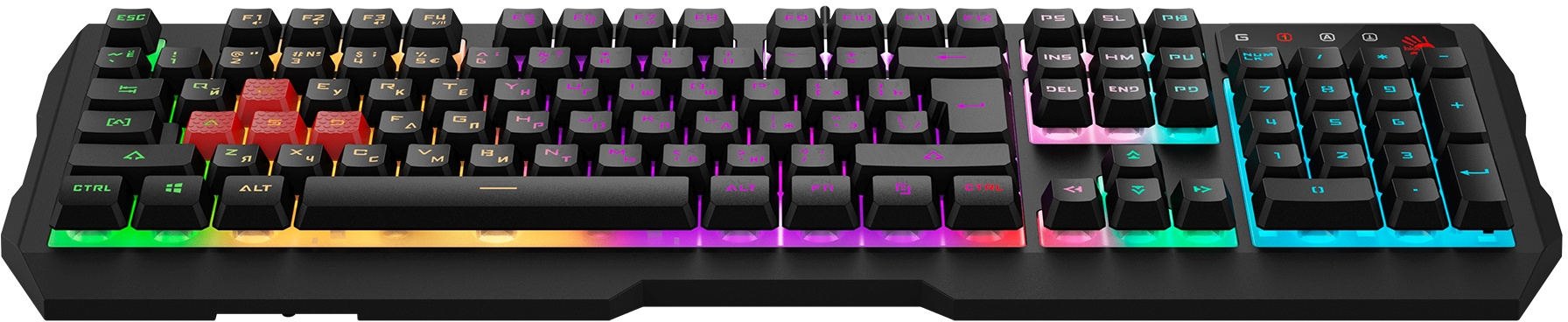 Клавиатура + мышь A4Tech Bloody B1700 клав:черный мышь:черный USB LED (B1700 (B140N + ES7 + BP-50M))