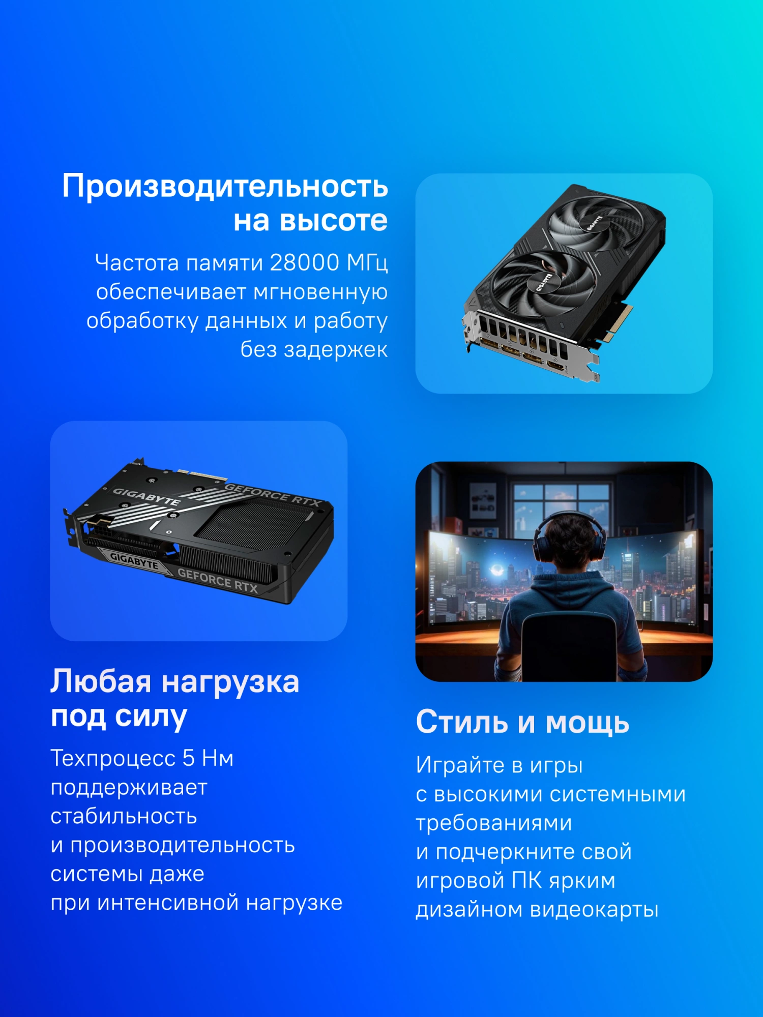 Видеокарта Gigabyte PCI-E 5.0 GV-N506TWF2OC-16GD 1.0 NVIDIA GeForce RTX 5060TI 16Gb 128bit GDDR7 2587/28000 HDMIx1 DPx3 HDCP Ret