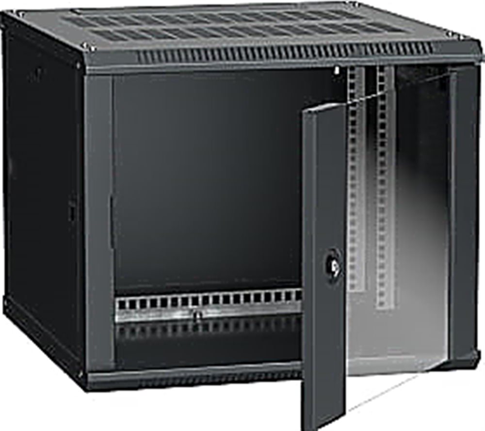 LWR5-09U66-GF - ITK Шкаф настенный LINEA W 9U 600х600мм дверь стекло RAL 9005