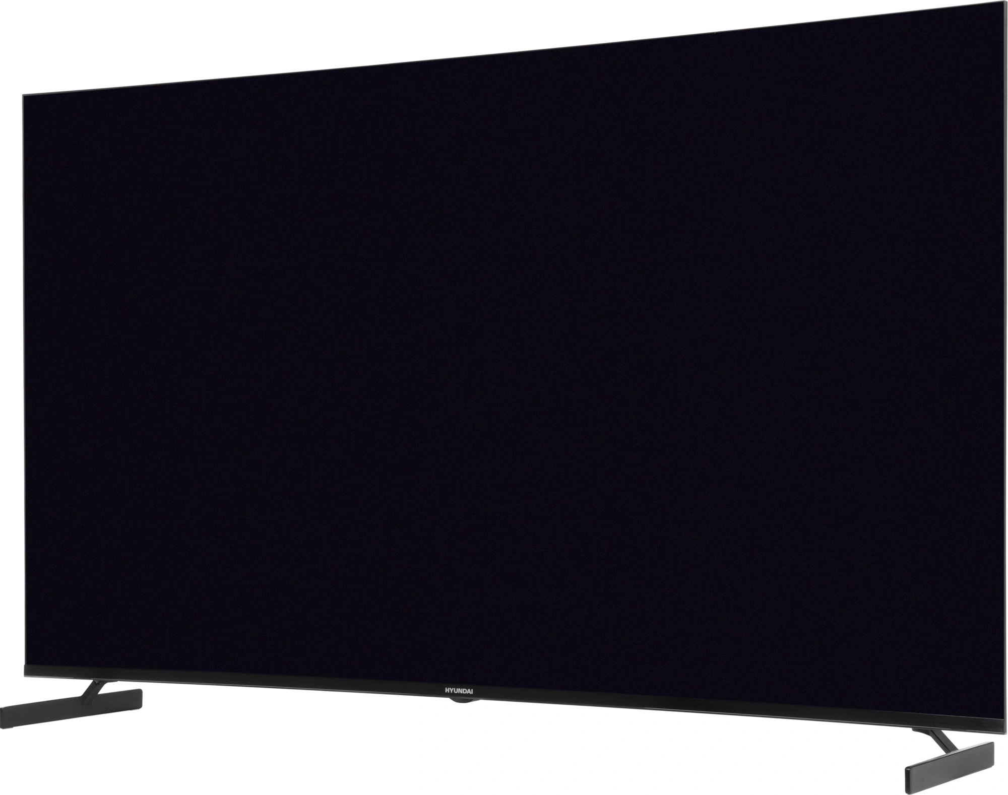 Телевизор LED Hyundai 65" H-LED65BU7011 Google TV Frameless Metal черный 4K Ultra HD 60Hz MEMC DVB-T DVB-T2 DVB-C DVB-S DVB-S2 USB WiFi Smart TV