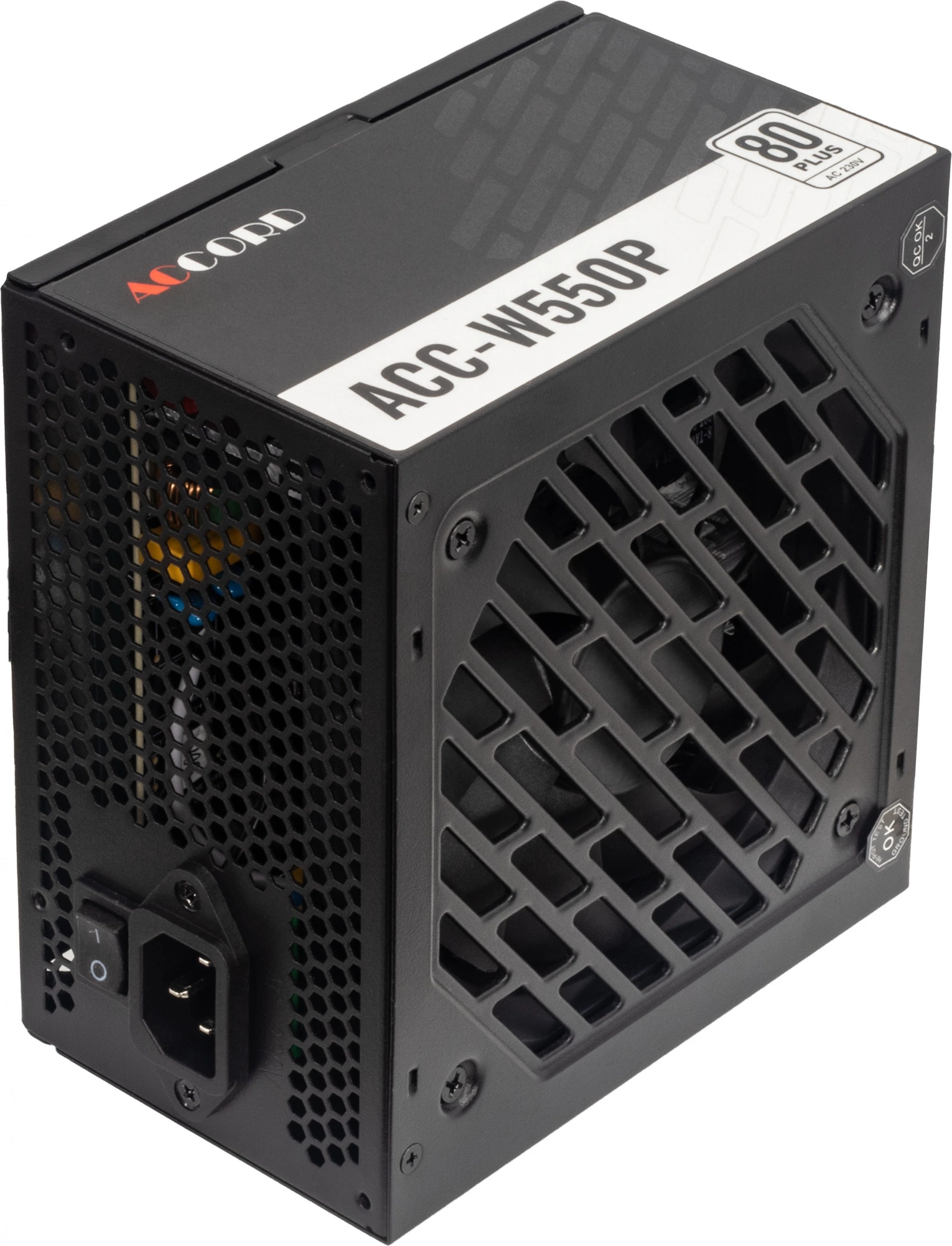 Блок питания Accord ATX 550W ACC-W550P 80+ white (20+4pin) APFC 120mm fan 6xSATA RTL