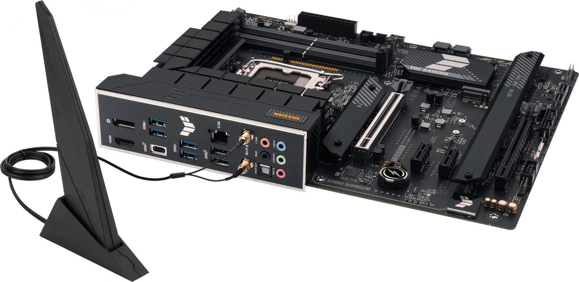 Материнская плата Asus TUF GAMING H770-PRO WIFI Soc-1700 Intel H770 4xDDR5 ATX AC`97 8ch(7.1) 2.5Gg RAID+HDMI+DP