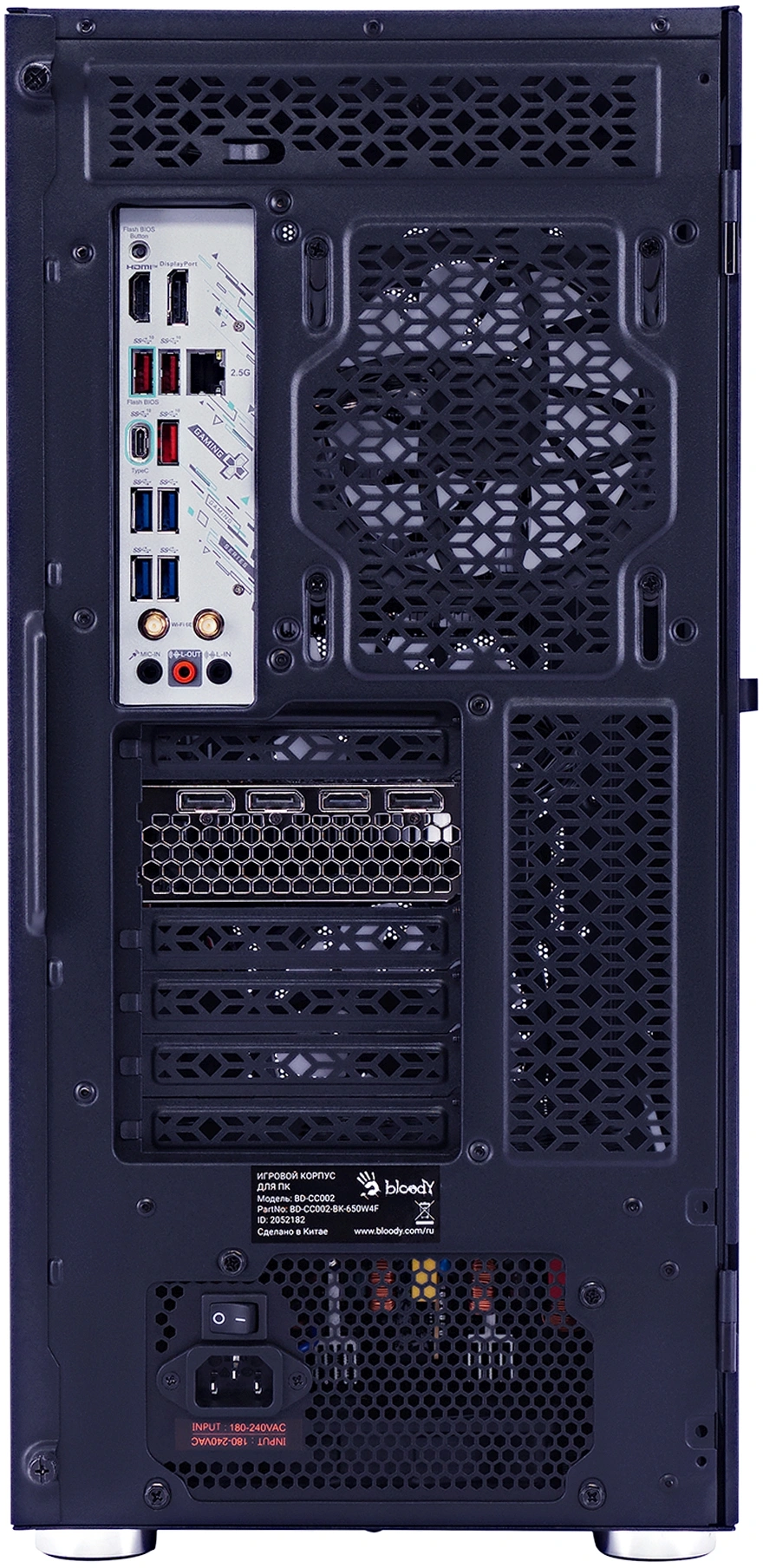ПК Bloody BD-PC CB76C2 MT i5 13400F (2.5) 32Gb SSD1Tb RTX4060 8Gb Windows 11 Home 64 GbitEth 650W черный (RUS) (2085996)
