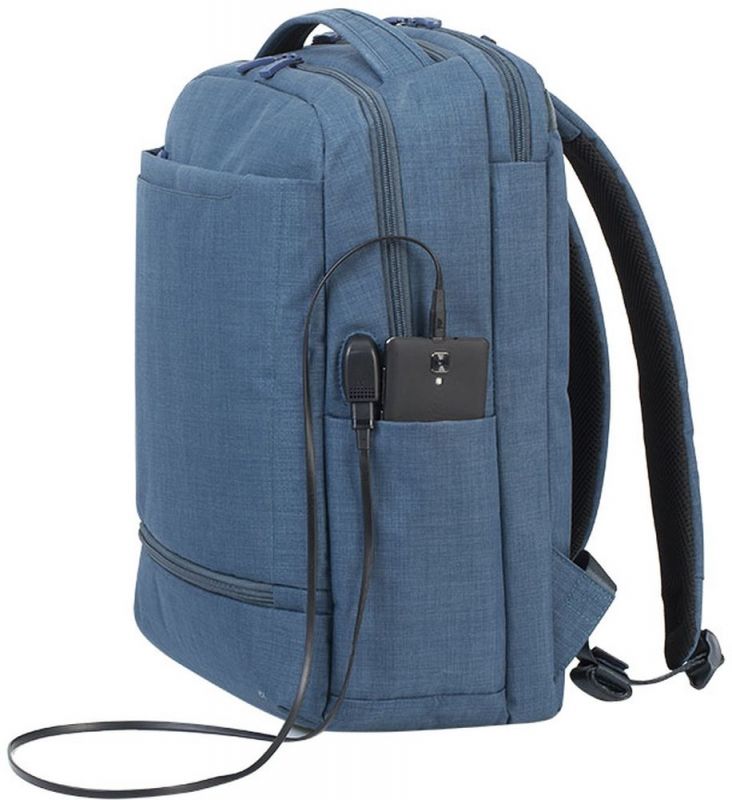 Рюкзак для ноутбука 17.3" Riva 8365 синий полиэстер женский дизайн (8365 BLUE)